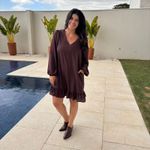 Vestido Feminino Curto - Marrom