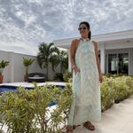 Vestido Feminino Gola Halter - Azul