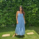 Vestido Feminino Laise com Busto Franzido - Azul Bebê