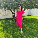 Vestido Feminino Linho - Rosa