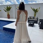 Vestido Feminino Longo Babados - Baunilha