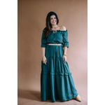 Vestido Feminino Longo com Babados - Forest