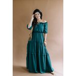 Vestido Feminino Longo com Babados - Forest