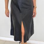 Vestido Feminino Midi PU - Preto