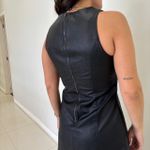 Vestido Feminino Midi PU - Preto