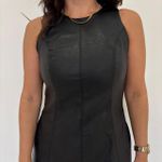 Vestido Feminino Midi PU - Preto