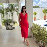 Vestido Feminino Midi - Vermelho