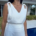 Vestido Feminino Pregas Midi - Off White
