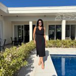 Vestido Feminino Pregas Midi - Preto