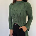 Bata Feminina Rendada Tricô - Verde