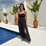 Vestido Feminino Silk Pregas Busto - Preto