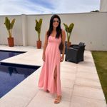 Vestido Feminino Silk Pregas Busto - Rosa