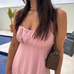 Vestido Feminino Silk Pregas Busto - Rosa