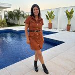 Vestido Feminino Suede Curto - Caramelo 