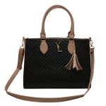 Bolsa ALça Dupla + Carteira Cor Preta