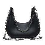 Bolsa Meia-Lua com Corrente Dupla – Inspiração Blogueira 