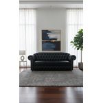 Sofá Chesterfield 3 LG 2,00 mtr courino premium preto 