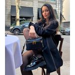  Bolsa Tote Trançada Pequena - Marrom Chocolate 