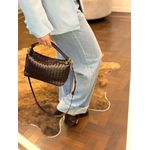 Bolsa Trançada Média - Marrom Café 