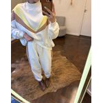 Conjunto Moletom Off-White, Cappuccino e Manteiga