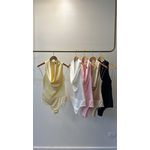 Body Cetim Gabriela - Amarelo Manteiga 