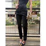 Calça Jeans Mom Black Hotfix 