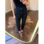 Calça Jeans Mom Black Hotfix 