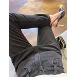 Calça Jeans Mom Black Hotfix 