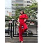 Macacão Um Ombro Só Gisele - Vermelho