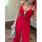 Macacão Alfaiataria Marrante Detalhe Orgânico - Vermelho 