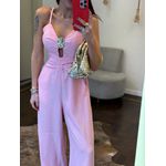 Macacão Alfaiataria Marrante Detalhe Orgânico - Rosa Bebê 