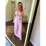 Macacão Alfaiataria Marrante Detalhe Orgânico - Rosa Bebê 