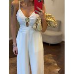 Macacão Alfaiataria Marrante Detalhe Orgânico - Off White