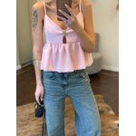 Blusa Heloísa - Alfaiataria Peplum - Rosa