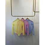 Body Tule Amarelo Manteiga 