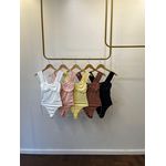 Body Poliamida Drapeado Seio - Rosa Bebê 