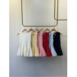 Blusa Fio Modal Peplum Iza - Preta