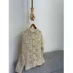 Maxi Camisa Crochê Maquinetado - Off White 