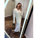 Maxi Camisa Crochê Maquinetado - Off White 