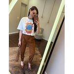 Calça Alfaiataria Cenoura Zíper - Marrom 