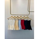 Tomara que Caia Tricot Peplum - Amarelo Manteiga