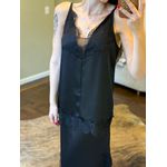 Regata Cetim e Renda Decote V - Off White 