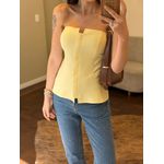 Tomara que Caia Corselet Ponto Roma - Amarelo Manteiga