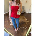 Tomara que Caia Corselet Ponto Roma - Vermelho