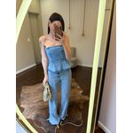 Tomara que Caia Jeans Peplum - Com Cinto 