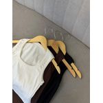 Kit 3 Regatas Ribana Premium BASICMATCH - Off White/Marrom/Preto