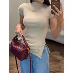 Kit BASICMATCH | 3 Blusas Ribanadas Assimétricas - Verde/Nude/Azul Bebê