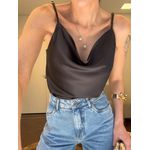 Regata Cetim Degagê - Preta