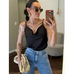 Regata Cetim Degagê - Preta