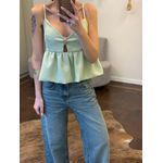 Blusa Heloísa - Alfaiataria Peplum - Verde